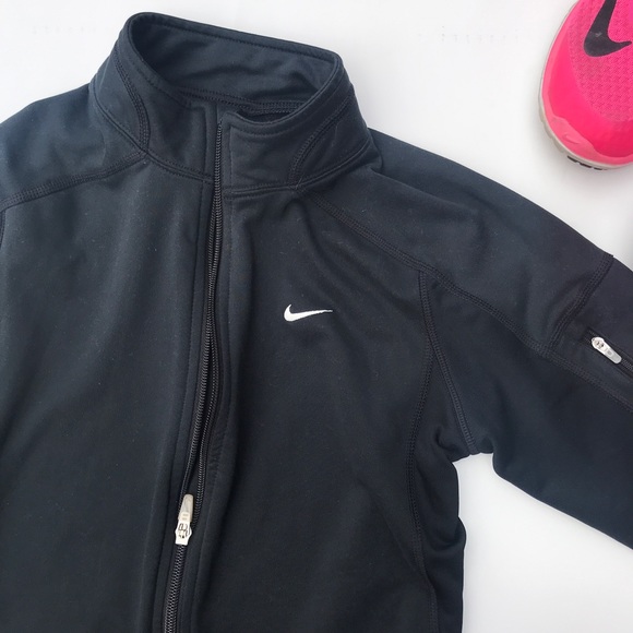 Nike Jackets & Blazers - Black Nike Fit Dry Zip Jacket